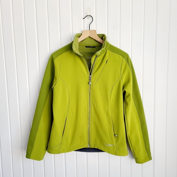 L.L. Bean Women's Lime Green Zip Front Casual Jacket Size Small - Picture 1 of 13